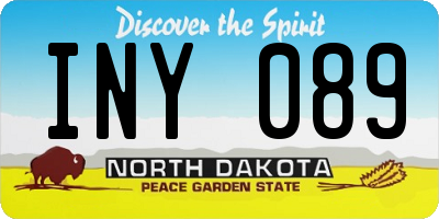 ND license plate INY089