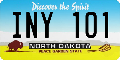 ND license plate INY101