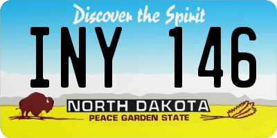 ND license plate INY146