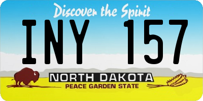 ND license plate INY157