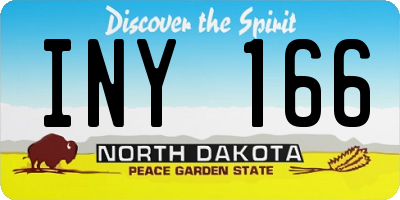 ND license plate INY166