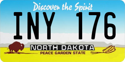 ND license plate INY176