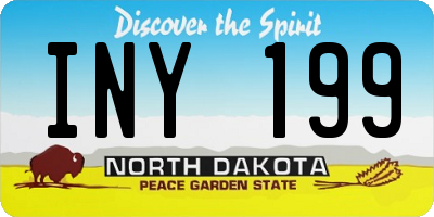ND license plate INY199