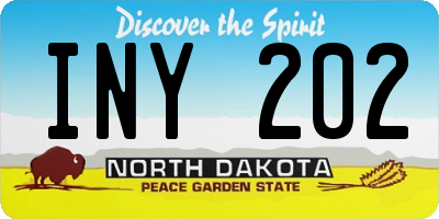 ND license plate INY202