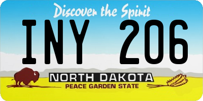ND license plate INY206