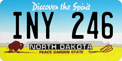 ND license plate INY246