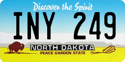 ND license plate INY249