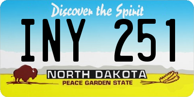 ND license plate INY251