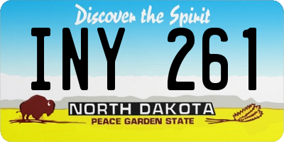 ND license plate INY261
