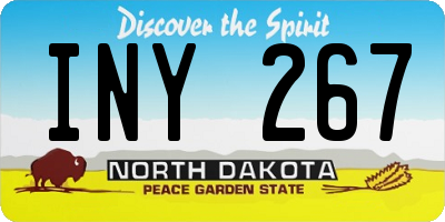 ND license plate INY267