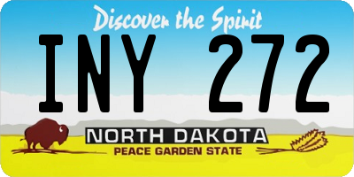 ND license plate INY272