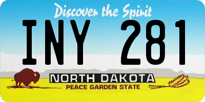 ND license plate INY281
