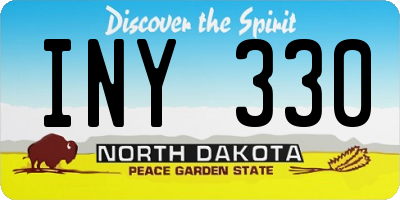 ND license plate INY330