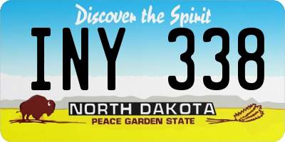 ND license plate INY338