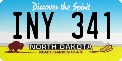 ND license plate INY341
