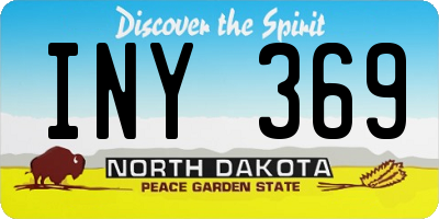 ND license plate INY369