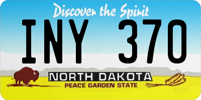 ND license plate INY370