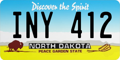 ND license plate INY412
