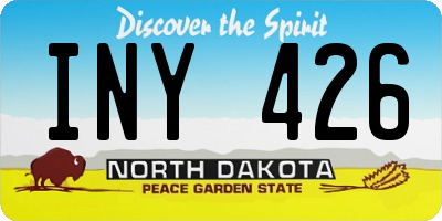 ND license plate INY426