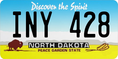 ND license plate INY428