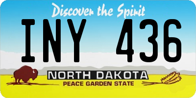 ND license plate INY436