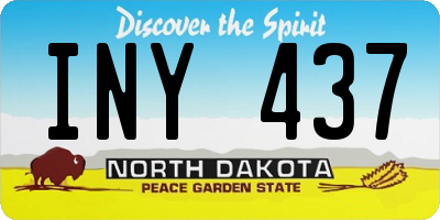 ND license plate INY437