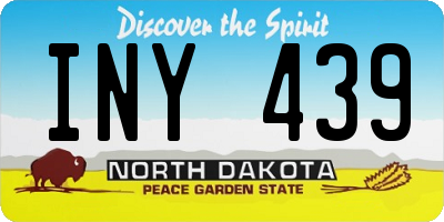 ND license plate INY439