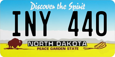 ND license plate INY440