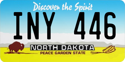 ND license plate INY446