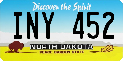 ND license plate INY452