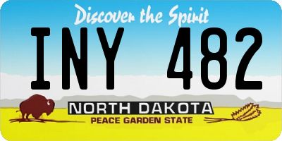 ND license plate INY482