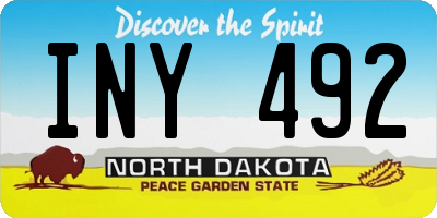 ND license plate INY492