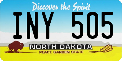 ND license plate INY505