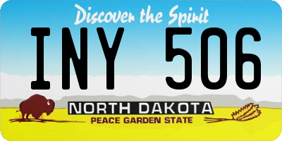 ND license plate INY506