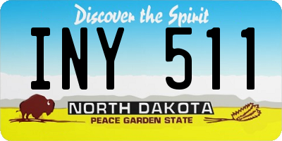 ND license plate INY511