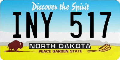 ND license plate INY517