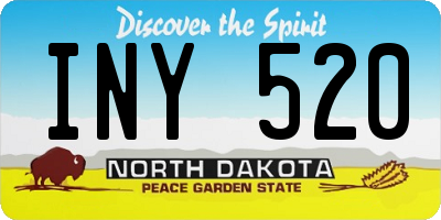 ND license plate INY520
