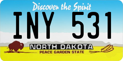 ND license plate INY531