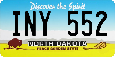 ND license plate INY552