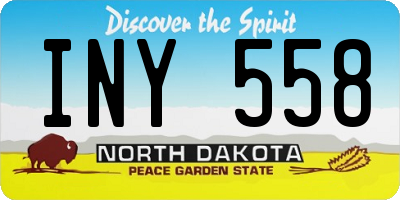 ND license plate INY558