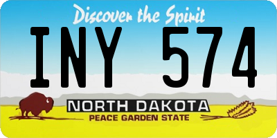 ND license plate INY574
