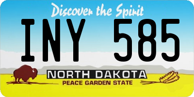ND license plate INY585