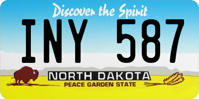 ND license plate INY587