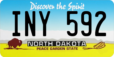 ND license plate INY592