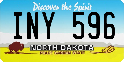 ND license plate INY596