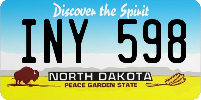 ND license plate INY598