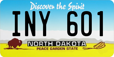ND license plate INY601
