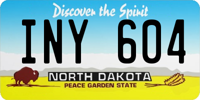 ND license plate INY604