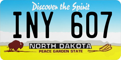 ND license plate INY607