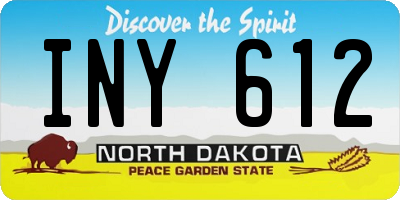 ND license plate INY612